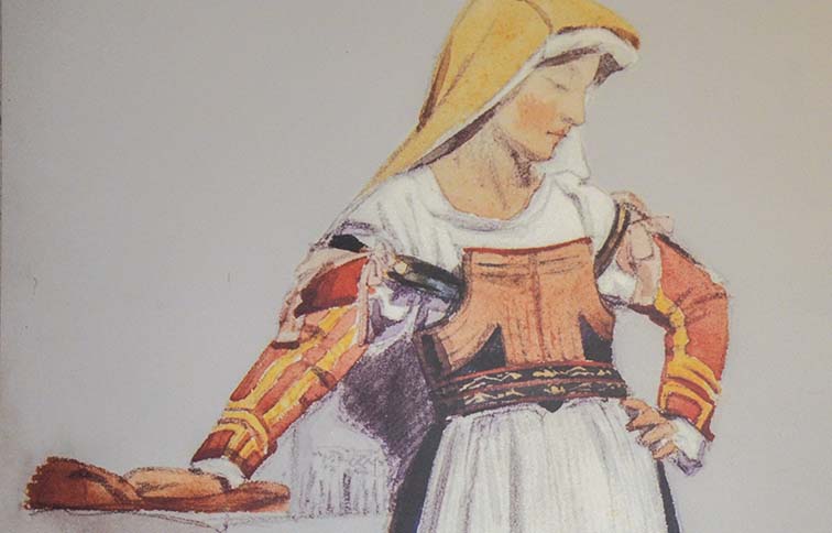 immagine dell antico costume locale